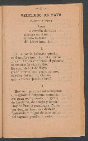 Veintiuno de Mayo : Canto á Prat