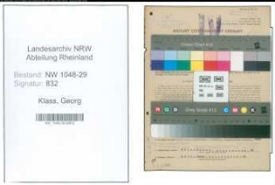 Entnazifizierung Georg Klass , geb. 04.02.1900 (Beamter)