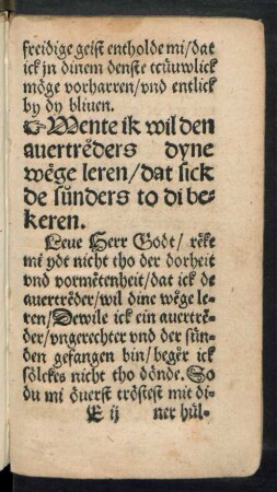 Wente ik wil den avertreders dyne wege leren ...
