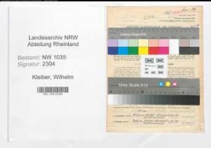 Entnazifizierung Wilhelm Kleiber , geb. 27.11.1899 (Bauarbeiter)