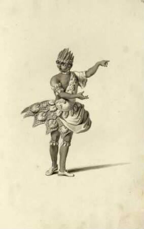 Kostüm für einen Pagen der Attilia (aus dem Vestiarium der Oper "Attilio Regolo", aufgeführt am 12. Januar 1750 in Dresden)