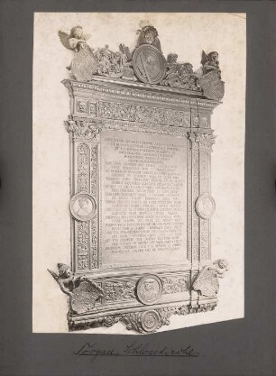 Gründungsinschrift an der Schlosskirche, Torgau: Ansicht