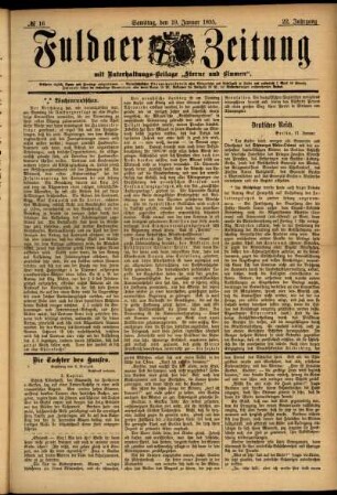 Ausgabe vom Samstag, den 19. Januar 1895.