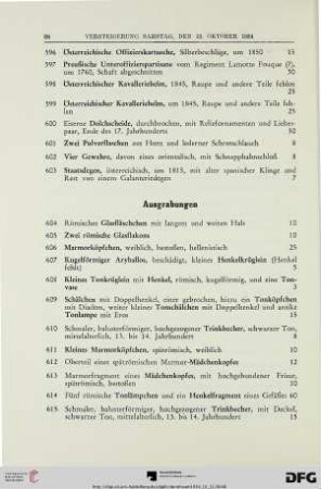 Ausgrabungen (Nr. 604-650)