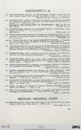 Kästchen (Nr. 900-915)