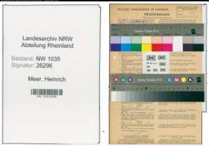 Entnazifizierung Heinrich Meer , geb. 14.07.1905 (Bergmann)