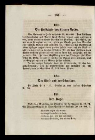 182. Die Geschichte des kleinen Volks.