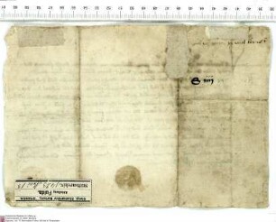 Werner von Schlitz genannt von Görtz bekundet, dass er dem Pfleger des Klosters Fulda, Hermann von Buchenau, Propst von Johannesberg bei Fulda, 20...