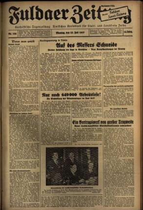 Ausgabe vom Montag, den 12. Juli 1937.