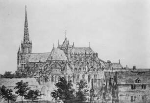 Ansicht der alten Kathedrale von Cambrai