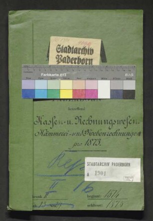 Kämmerei- und Nebenrechnungen 1873