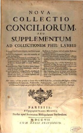 Nova Collectio Conciliorum Seu Supplementum Ad Collectionem Phil. Labbei ...