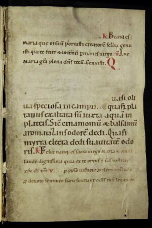 Liturgischer Text, lat. (unvollständig)