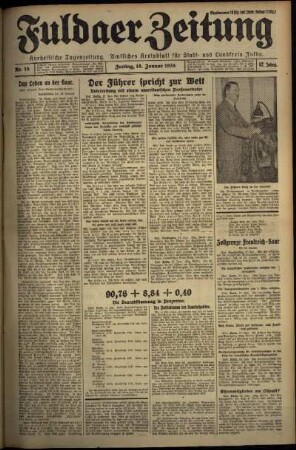 Erste Ausgabe vom Freitag, den 18. Januar 1935.