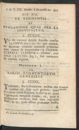 Tit. XIX. De Tormentis Et Purgatione Quae Per Ea Instituitur