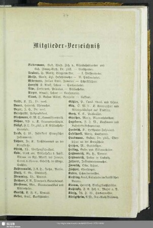 Mitglieder-Verzeichniß