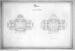 Postamt, Grundriss des Erdgeschosses und des Obergeschosses