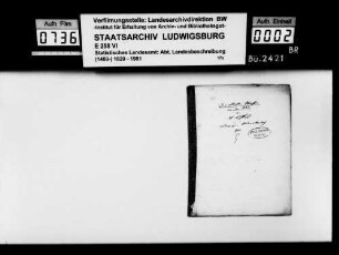 Beiträge des [Esslinger Konrektors] Karl Pfaff zur historiographischen Beschreibung des Oberamts