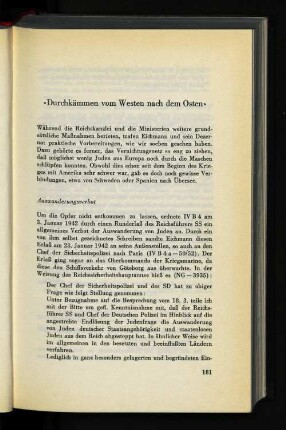 "Durchkämmen vom Westen nach Osten"