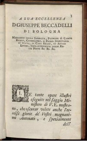 A Sua Eccellenza! Prefazione.