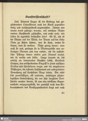 Kunstwissenschaft