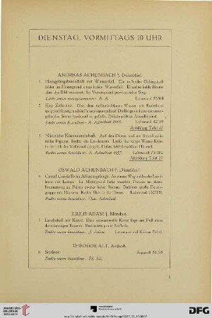Dienstag, vormittags (Nr. 1-118)