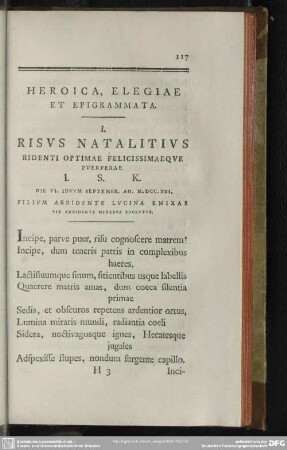 Heroica, Elegiae Et Epigrammata