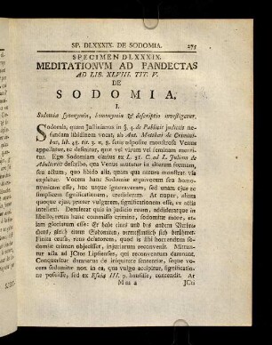 275-284, Spec. 589. De Sodomia