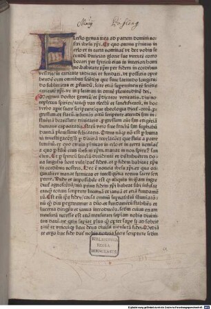 Incipit Breuiloquium fratris Bonauenture generalis ministri fratrum mino[rum]