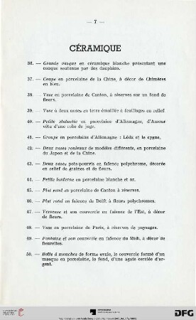Céramique (Nr. 36-62)