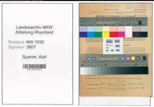 Entnazifizierung Karl Sparrer , geb. 29.07.1906 (Steiger)