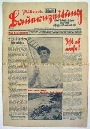 Sonderausgabe des kommunistischen Wochenblattes für die Landbevölkerung "Illustrierte Bauernzeitung"