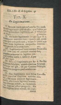 Tit. X. De Legitimatione