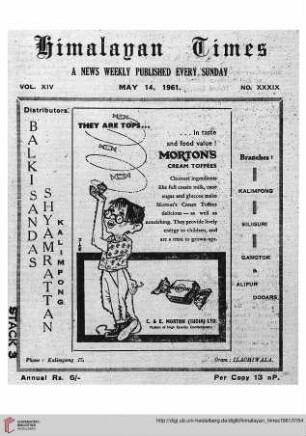 No. XXXIX (14 May 1961)