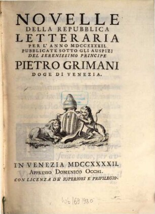 Novelle della repubblica letteraria. 1742