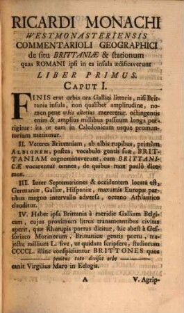 Britannicarum Gentium historiae antiquae scriptores tres : Ricardus Corinensis, Gildas Badonicus, Nennius Banchorensis