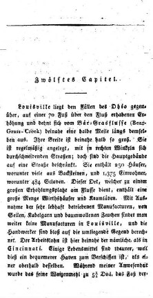 Zwölftes Capitel: Louisville. - Haupthaven in Kentucky. - Fälle des Ohio. - Handel auf dem Ohio.