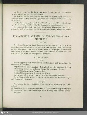 Einjähriger Kursus Im Typographischen Zeichnen