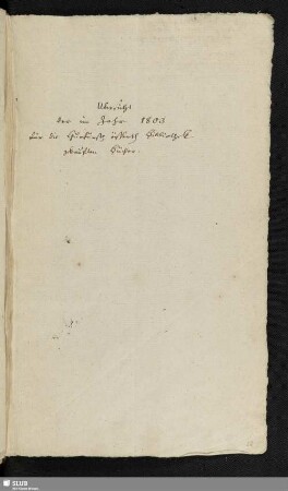 Ubersicht der im Jahr 1803 für die Churfürstl[iche] öffentl[iche] Bibliothek gekauften Bücher.