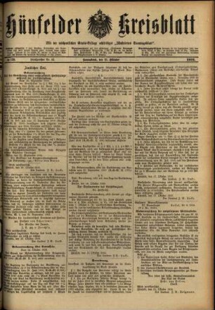 Ausgabe vom Samstag, den 21. Oktober 1916.