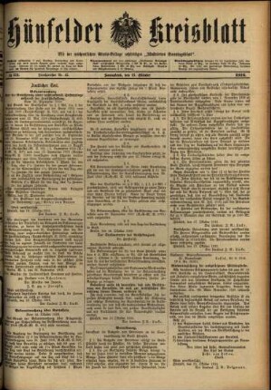 Ausgabe vom Samstag, den 21. Oktober 1916.