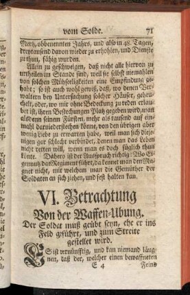 VI. Betrachtung von der Waffen-Ubung.