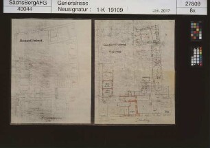 Oberbergamt Freiberg, Raumaufteilung Keller- und Erdgeschoss (1. Vorschlag)