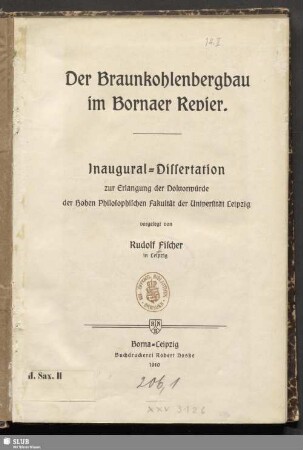 Der Braunkohlenbergbau im Bornaer Revier