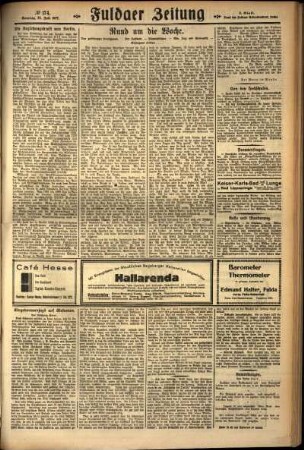 Zweite Ausgabe vom Sonntag, den 31. Juli 1927.