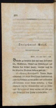 Dreizehnter Brief
