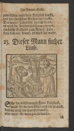 [Dieser Mann suchet Läuse.]