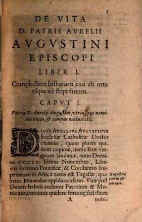 S. Aurelii Augustini, Hipponensis episcopi et S.R.E. doctoris vita