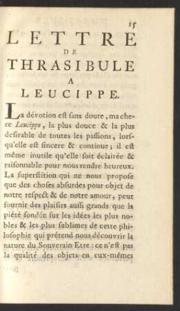 Lettre De Thrasibule A Leucippe.