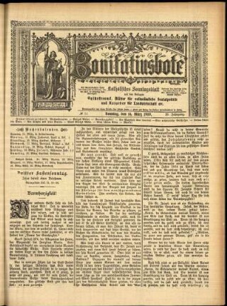 Erste Ausgabe vom Sonntag, den 14. März 1909.